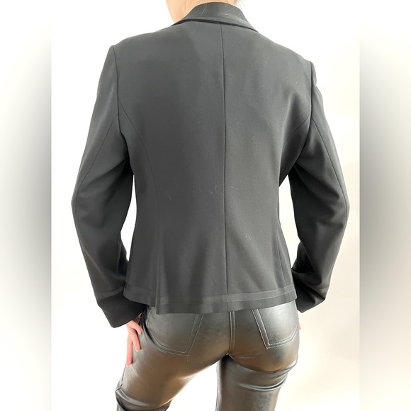 Vintage MOSCHINO Jeans Black Scissors & Ribbon Blazer ~ US 12 - Picture 3 of 7